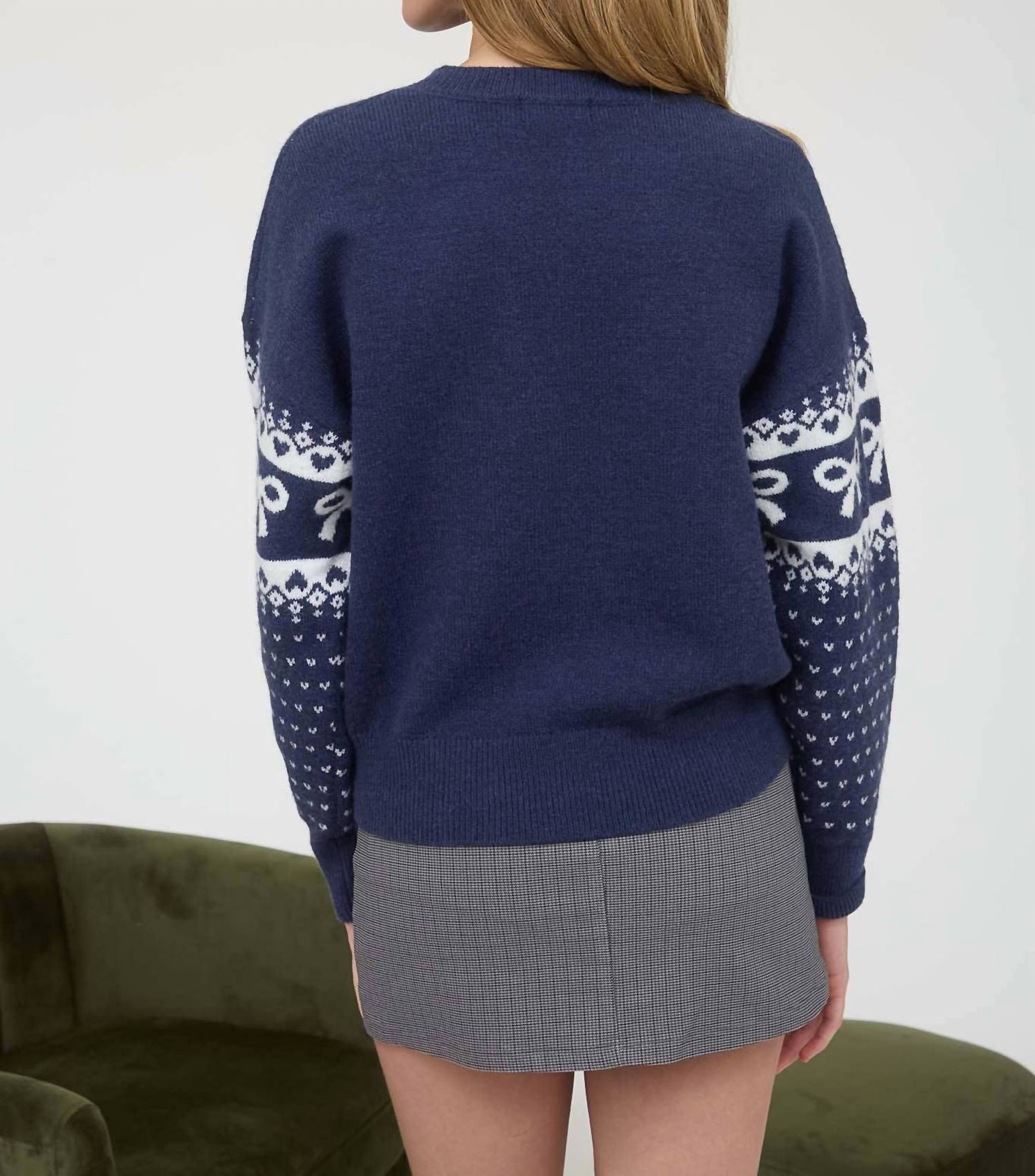 Blu Pepper - Belle Bow and Heart Sweater