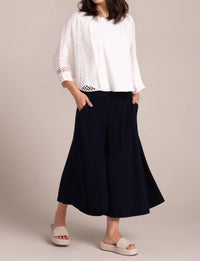 Sympli Women's Gaucho Pant in black - women's pants