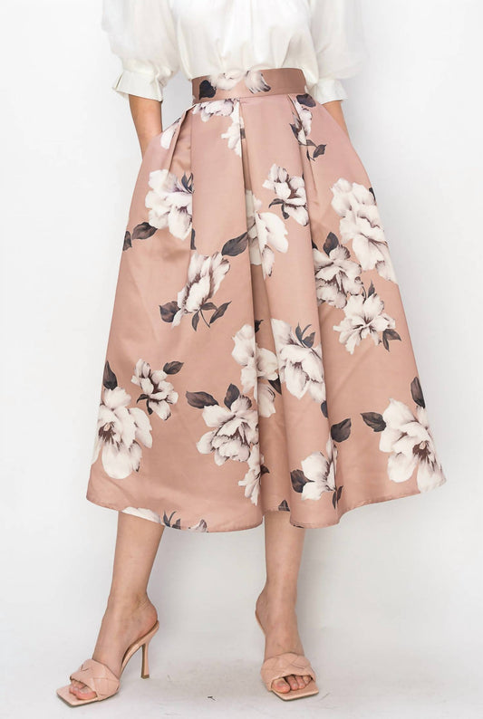 Ina - High Waist Floral Printed Skirt