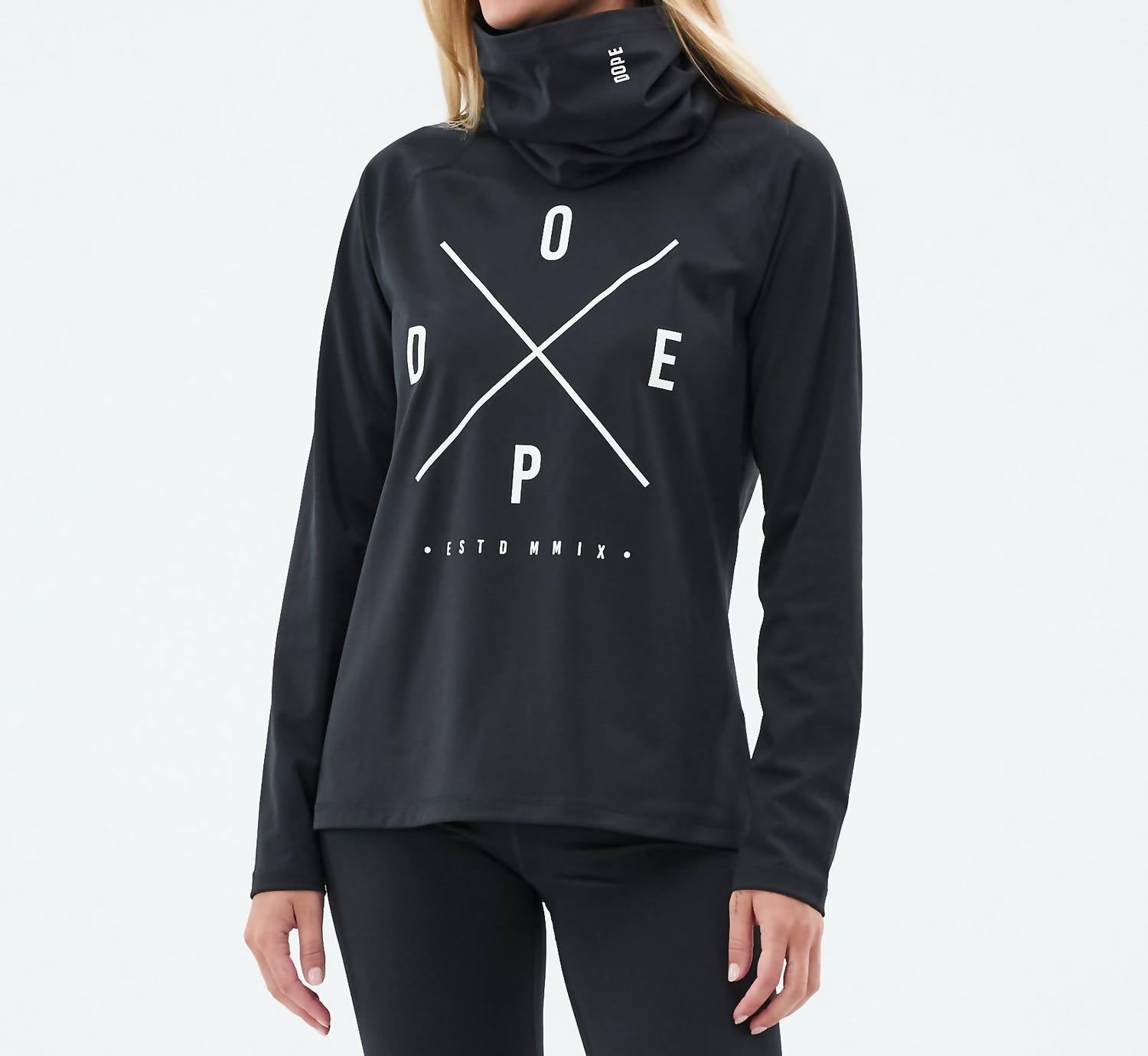 Dope Snuggle Base Layer Top in black - women's long sleeve top
