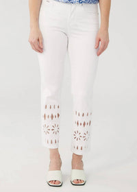 Fdj - Olivia Straight Eyelet Ankle Jeans