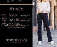 Julia Rose Felicity Plaid Bootcut Leggings - 30" in grey - women's pants - view 6