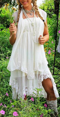 R Cinco Ranch Timeless Vest in white - women's jacket