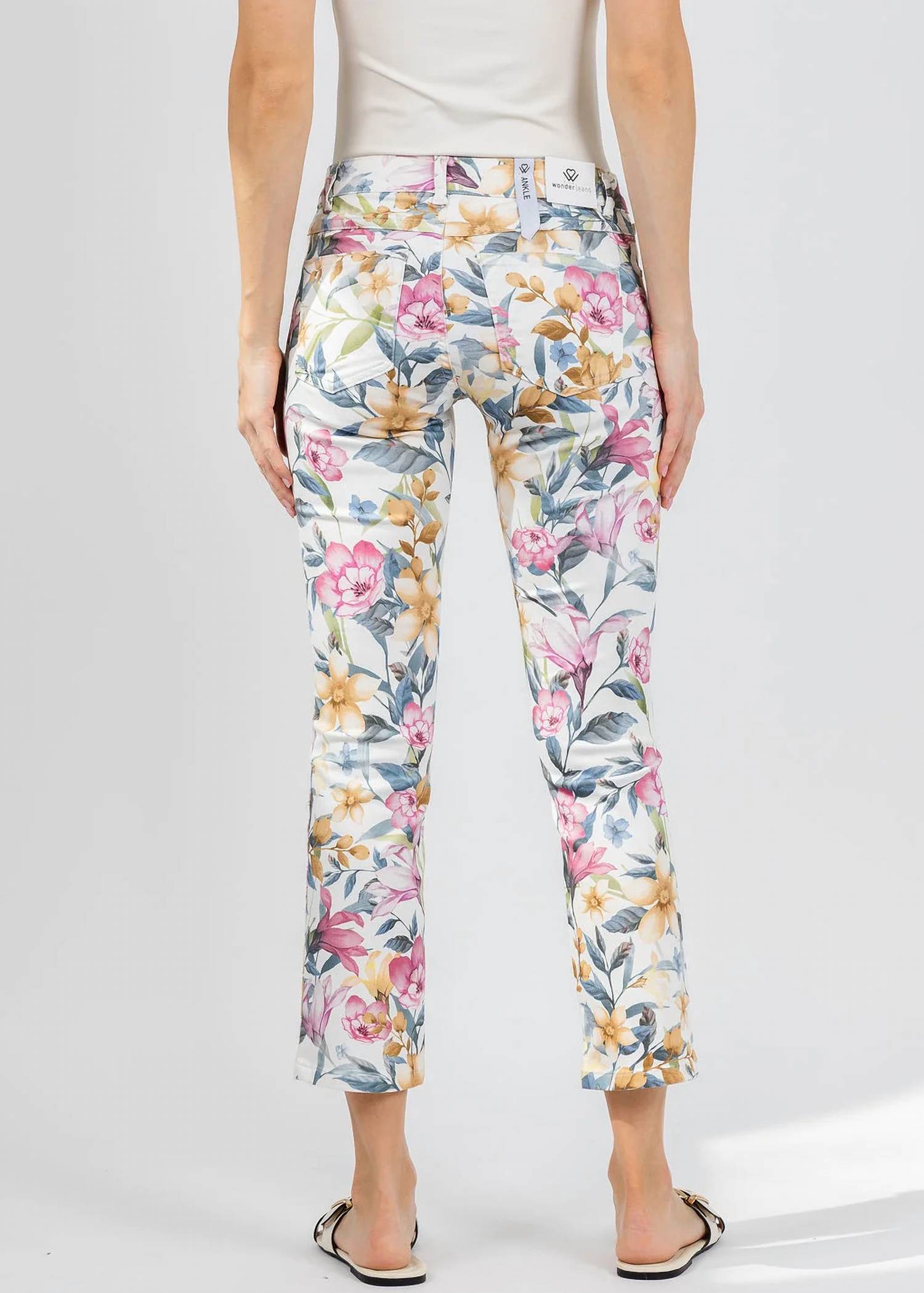 Wonderjeans - Floral Straight Ankle Jeans