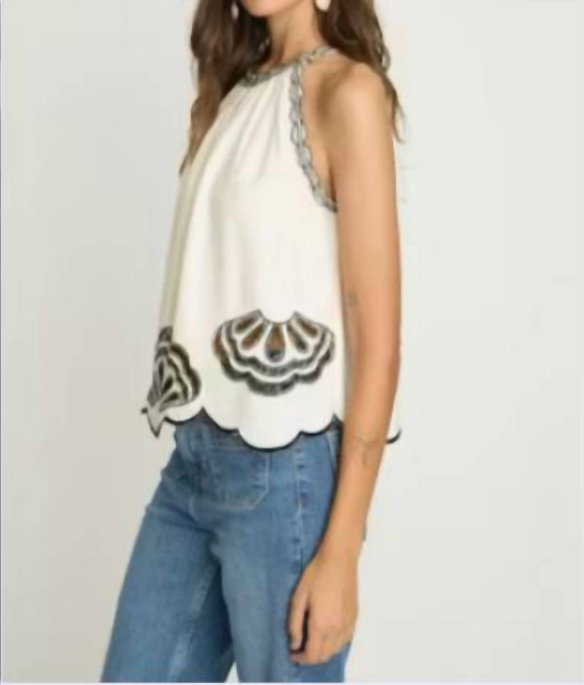 Caballero - Hadley Embroidered Tank Top