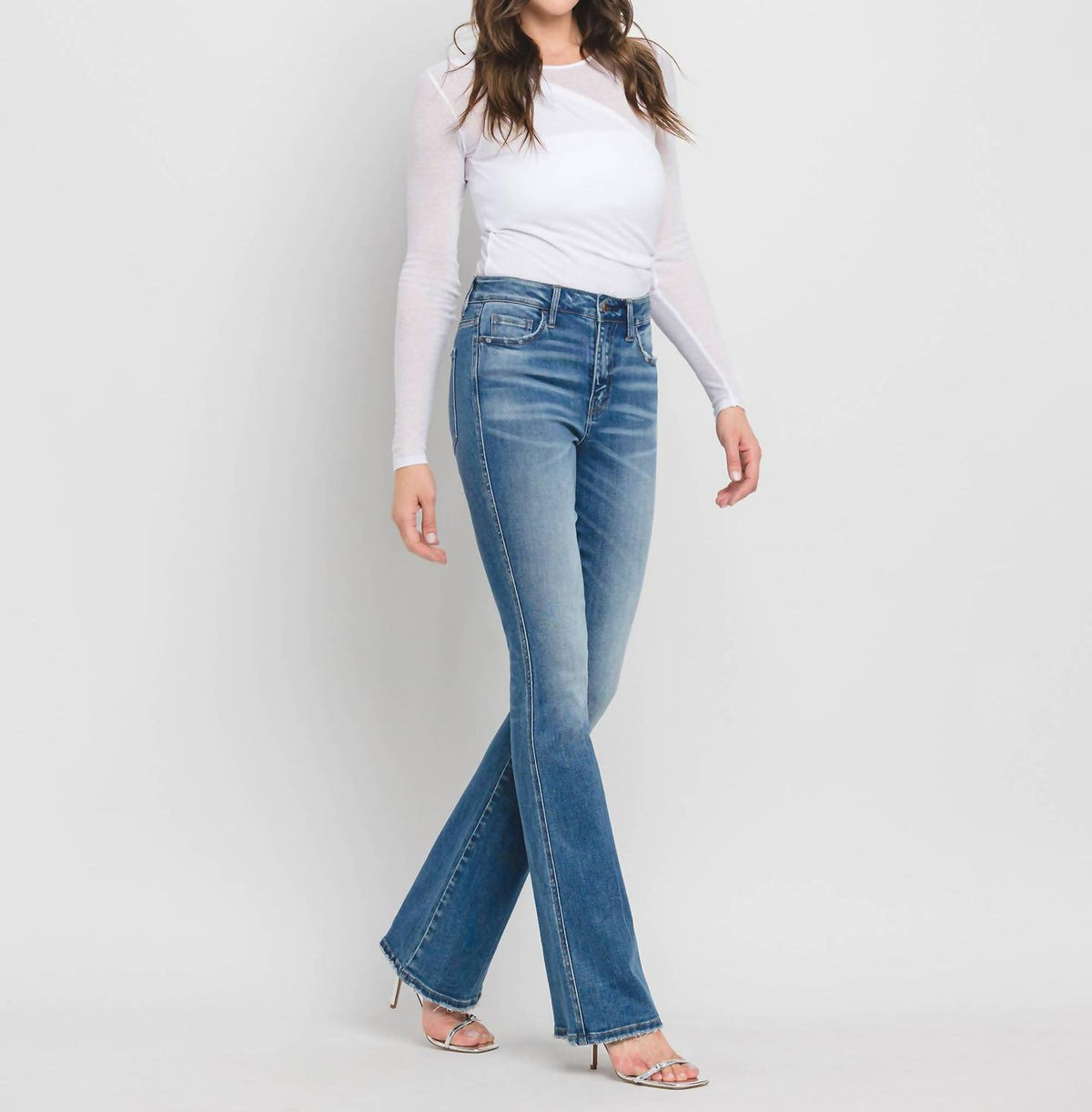 Flying Monkey - High Rise Full Length Bootcut Jeans