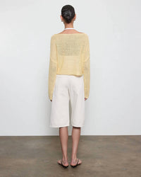 Enza Costa - Linen Open Knit Bateau Sweater