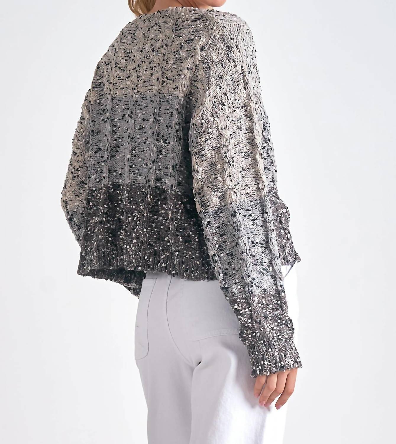 Elan - Tanae Ombre Button Front Cardigan