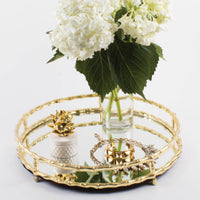 8 Oak Lane - Bamboo Round Mirrored Tray