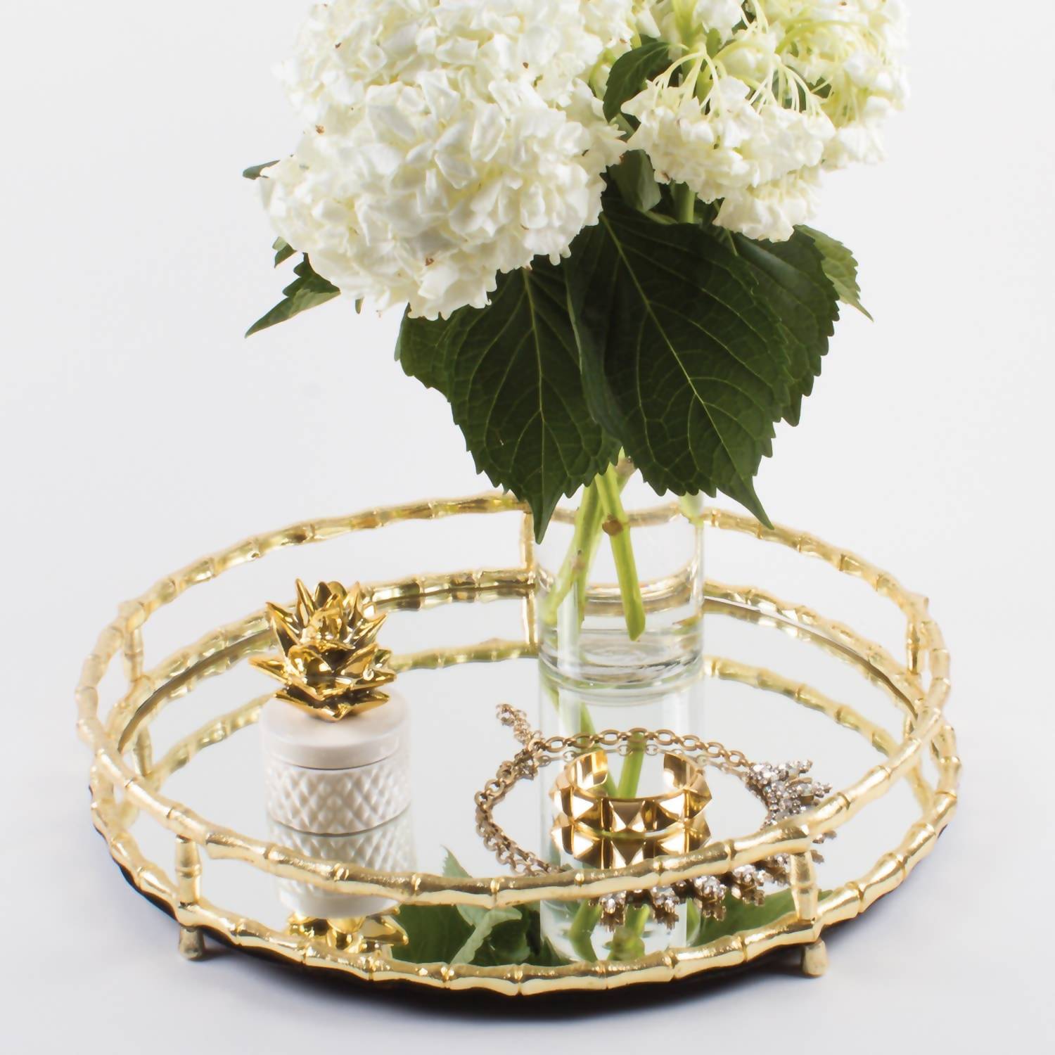 8 Oak Lane - Bamboo Round Mirrored Tray
