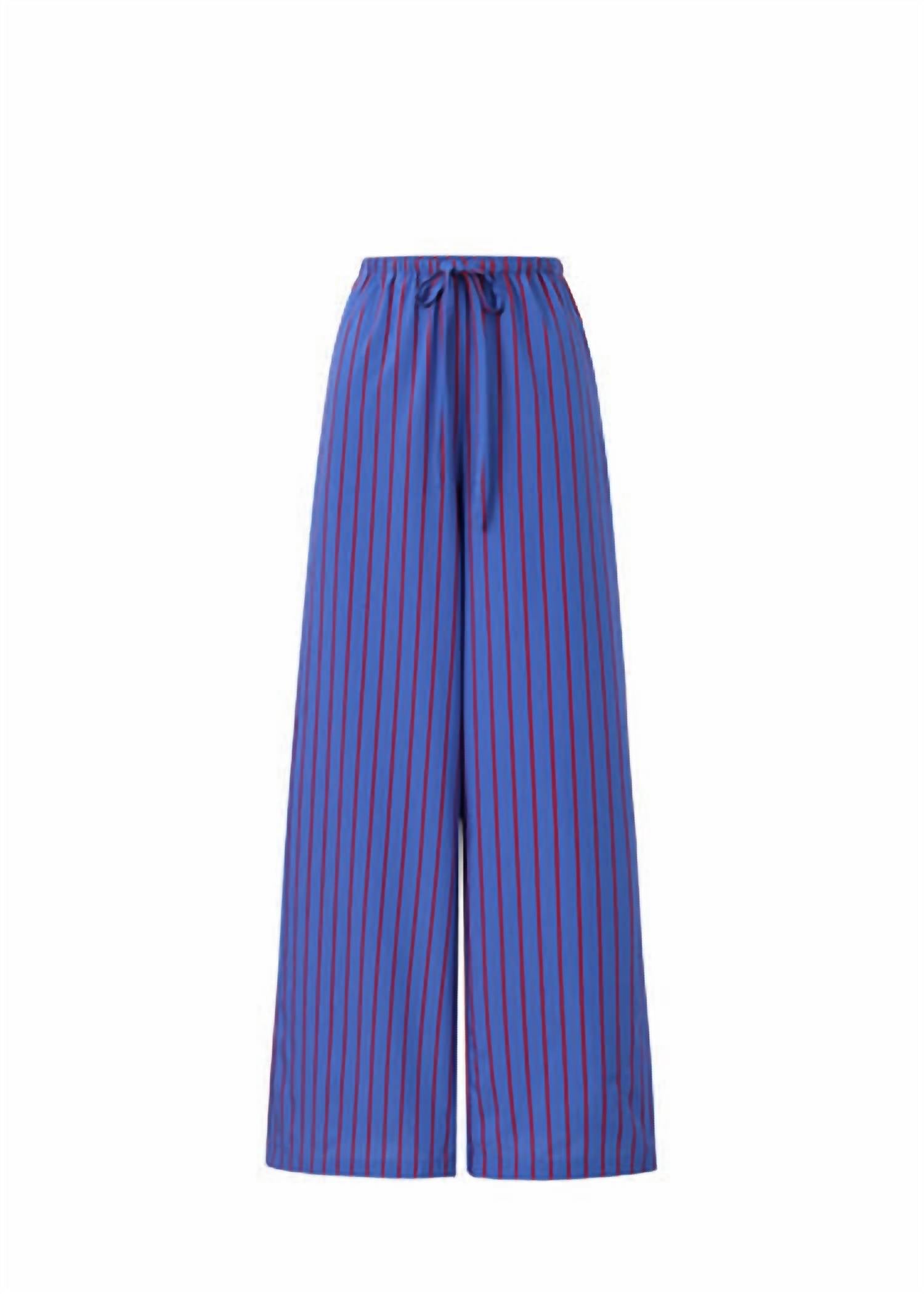 FRNCH Edeline Trouser Pant in blue red - women's pants - view 5