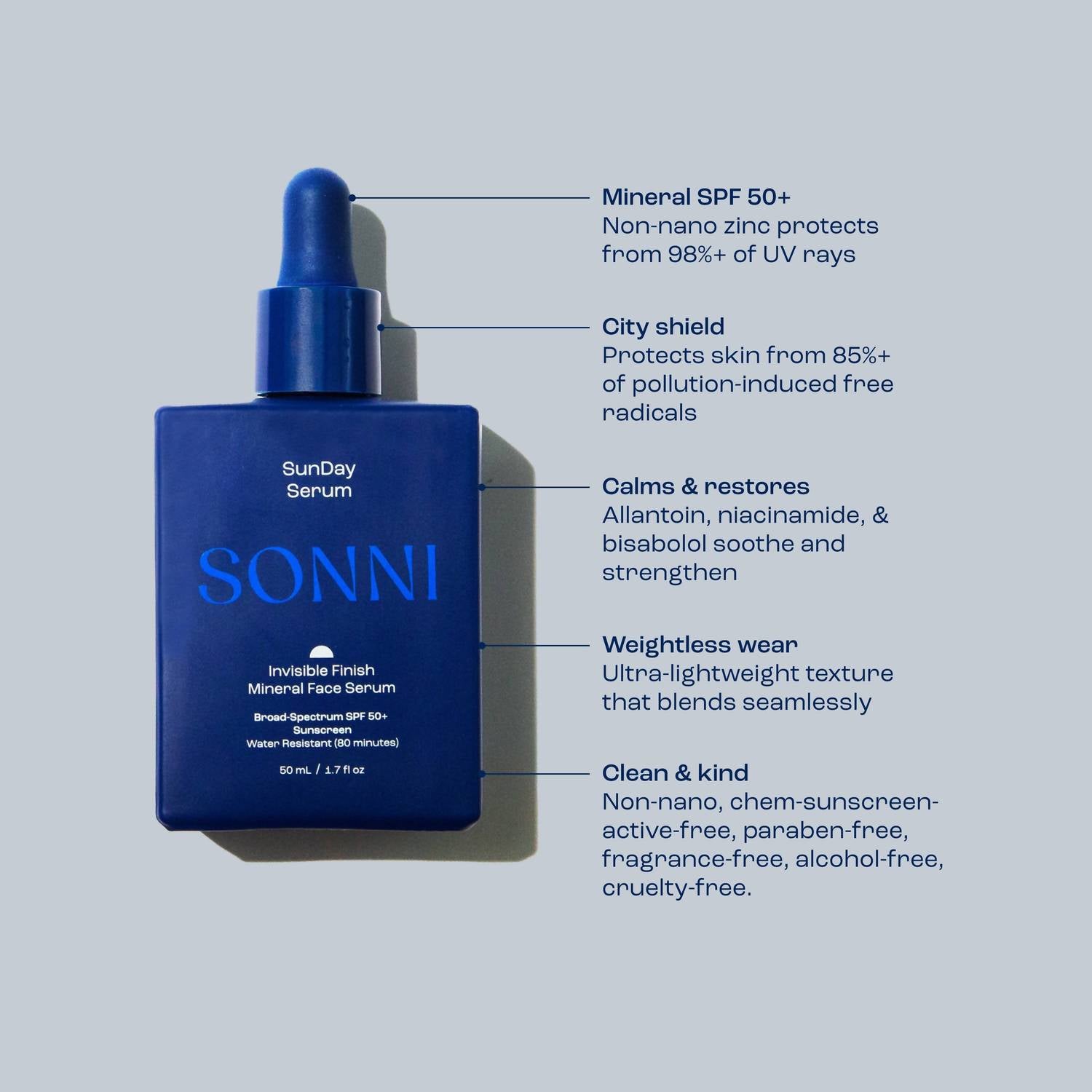 Sonni Skin - Sunday Spf 50+ Mineral Serum