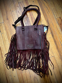 American Darling - O’hlay hair on Hyde hand tooled fringe purse