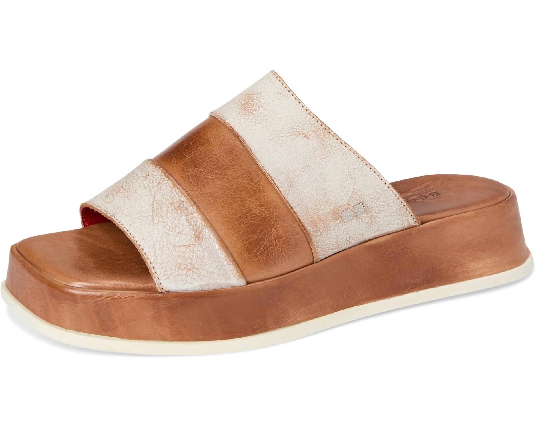 Bedstu - Women's Vext Leather Banded Slide Sandals