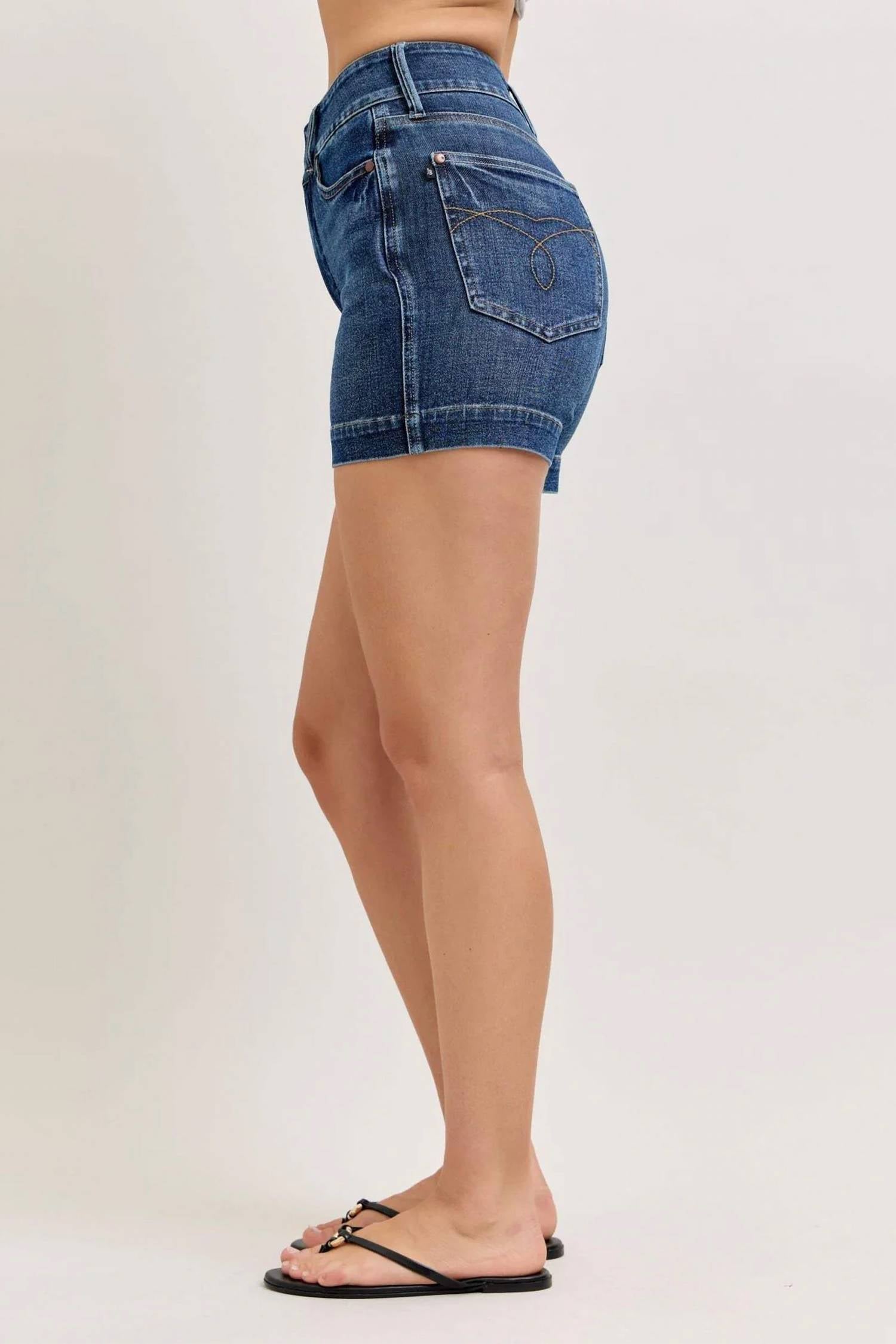 Judy Blue - High Waist Tummy Control Slim Denim Short