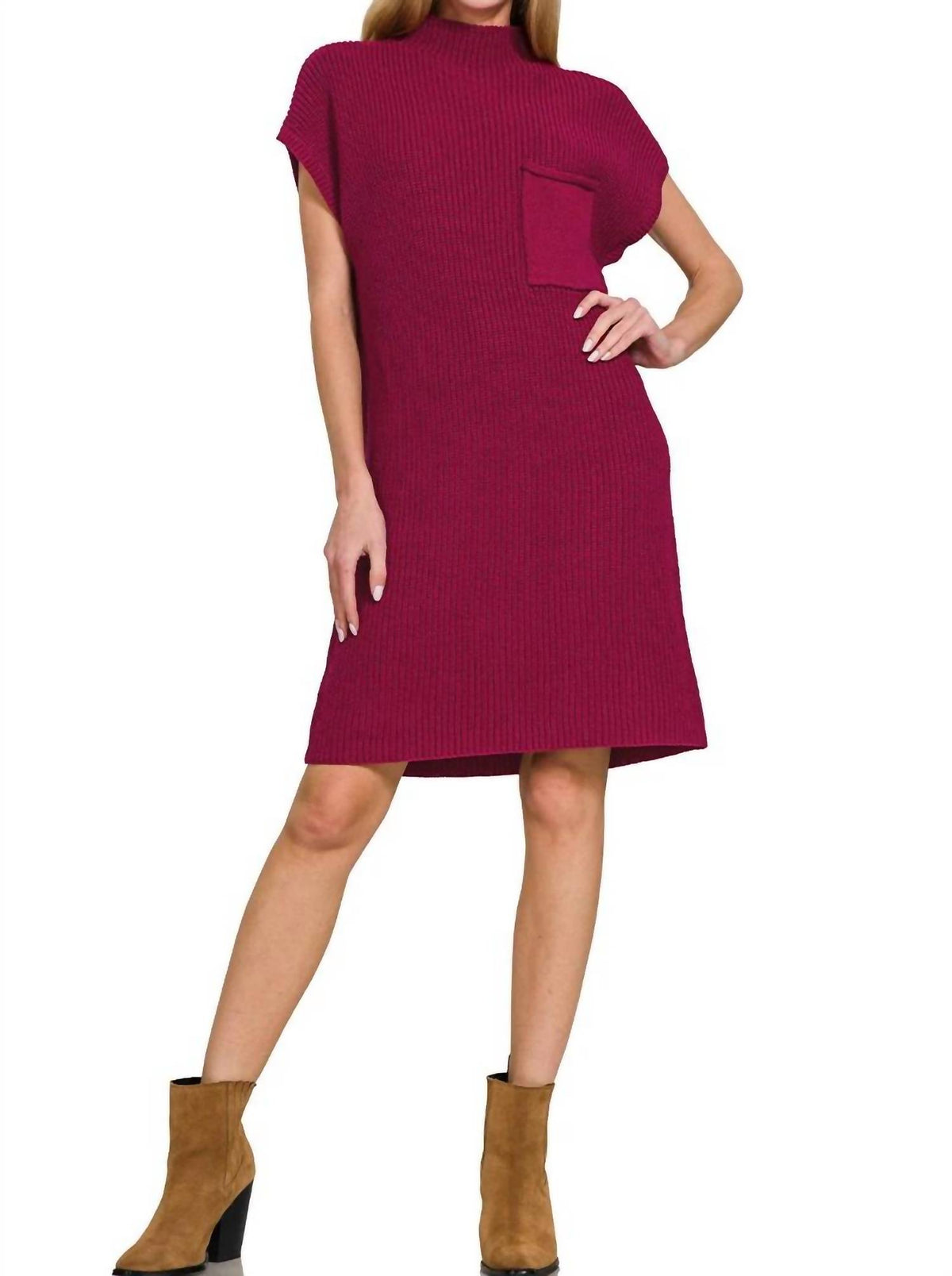 Zenana - Fireside Haze Sweater Dress
