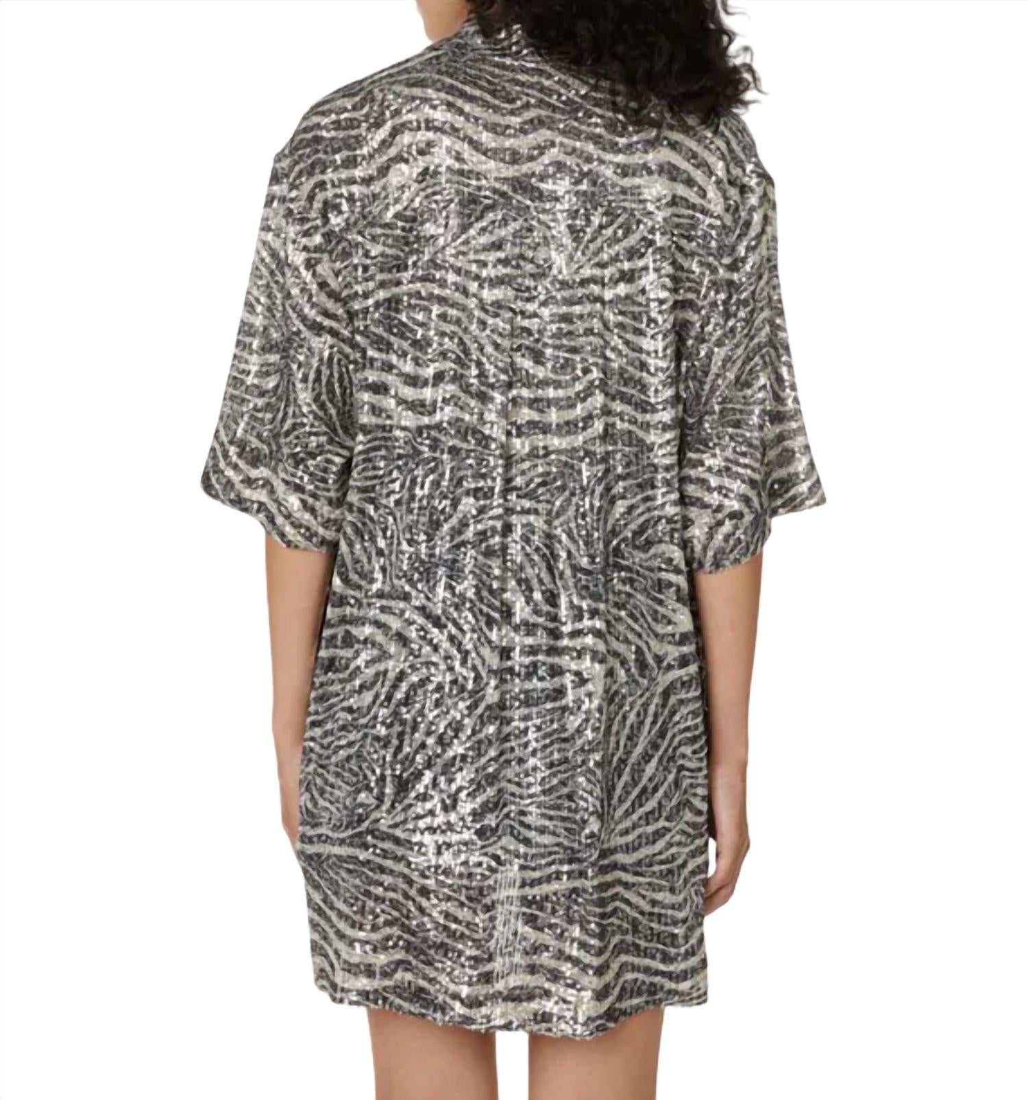 In The Mood For Love - Kenji Long Zebra Shirt Dress