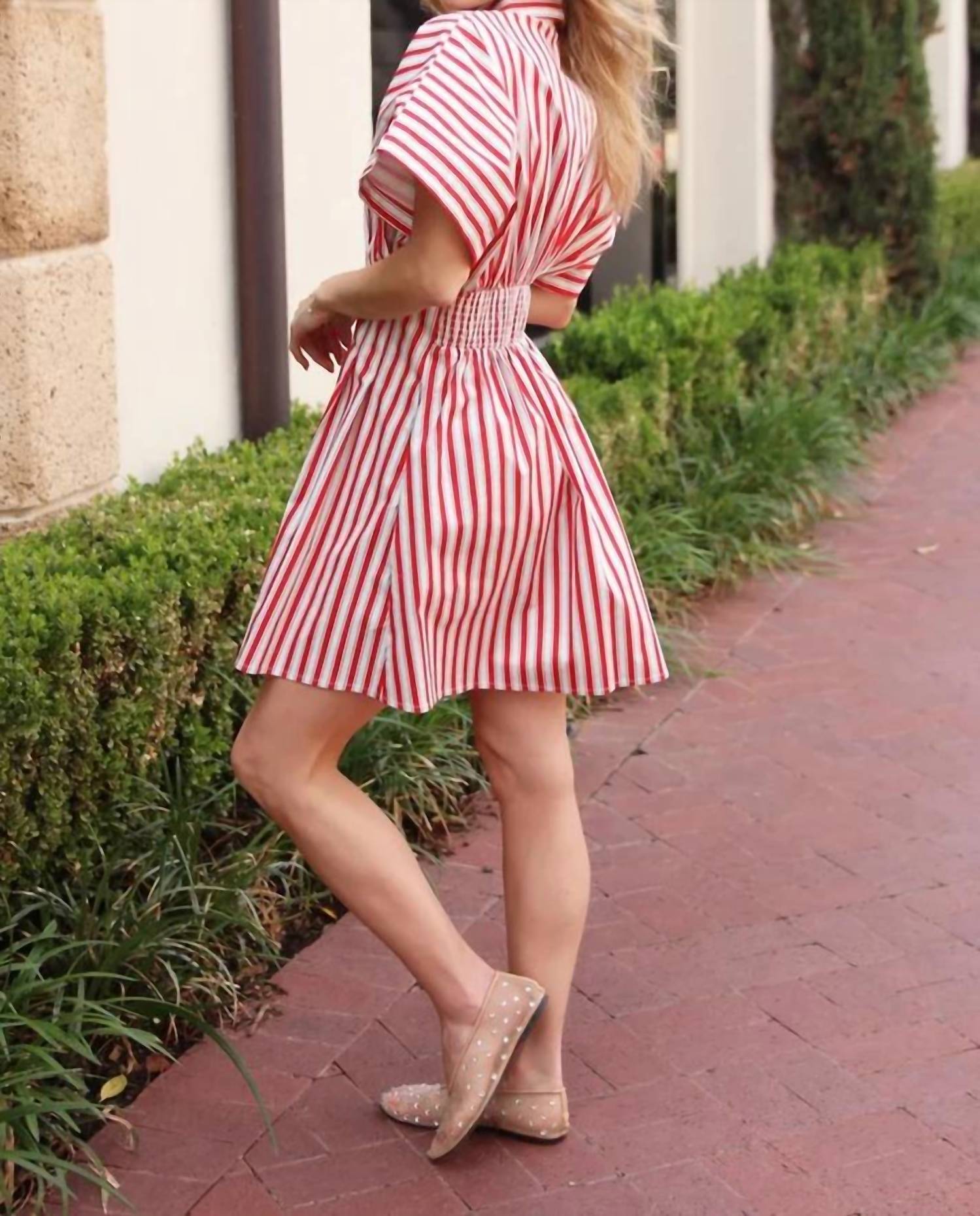 Karlie - Stripe America Shirt Mini Dress