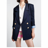 Smythe - Oversized Double Breasted Button Front Blazer