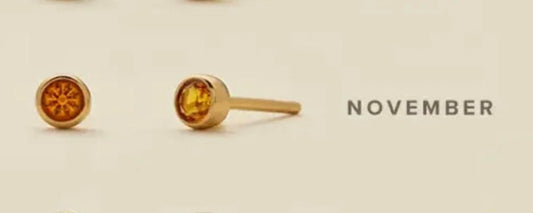 Made By Mary - November Birthstone Stud Earrings