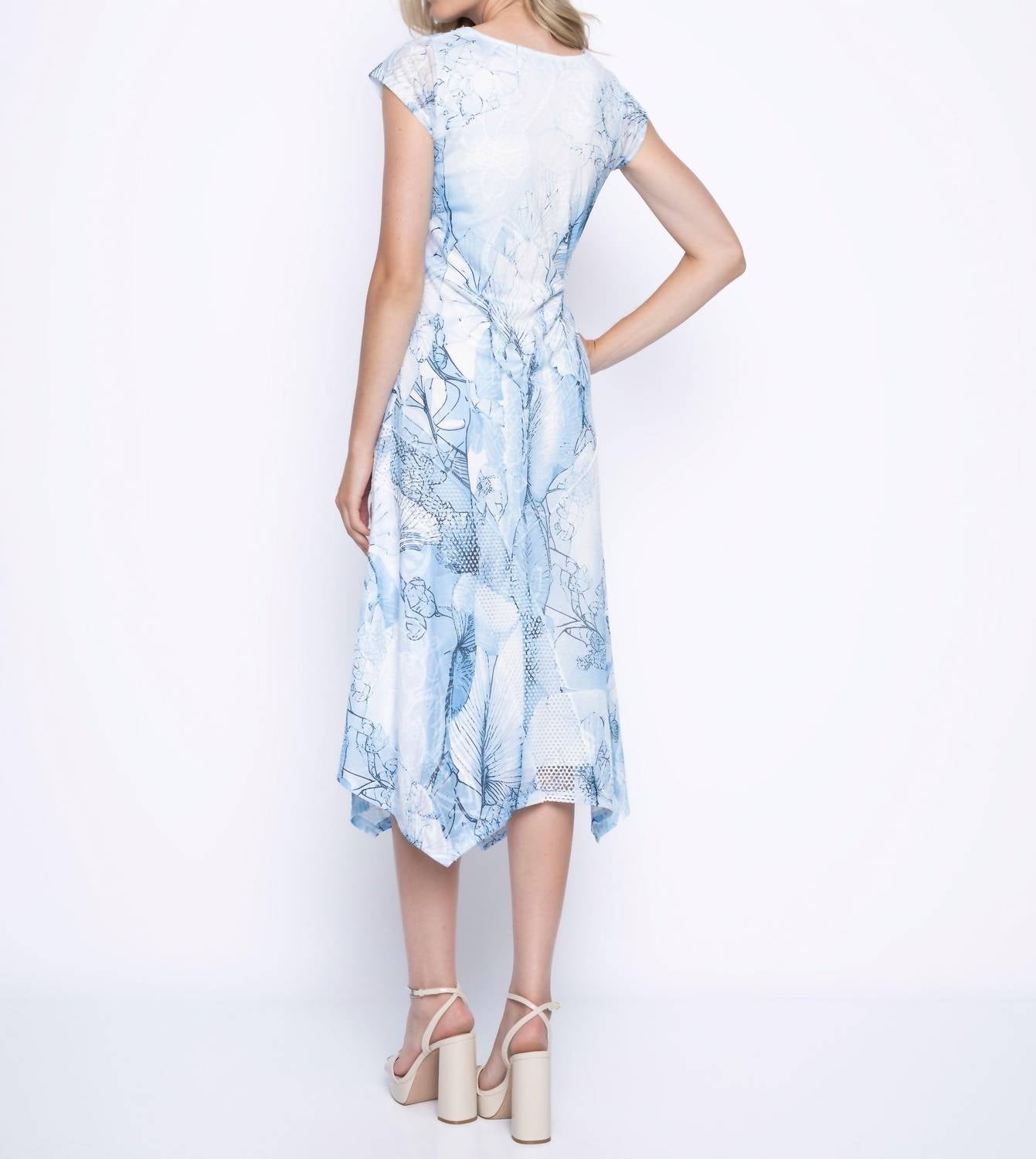Picadilly - Cap Sleeve Floral Midi Dress