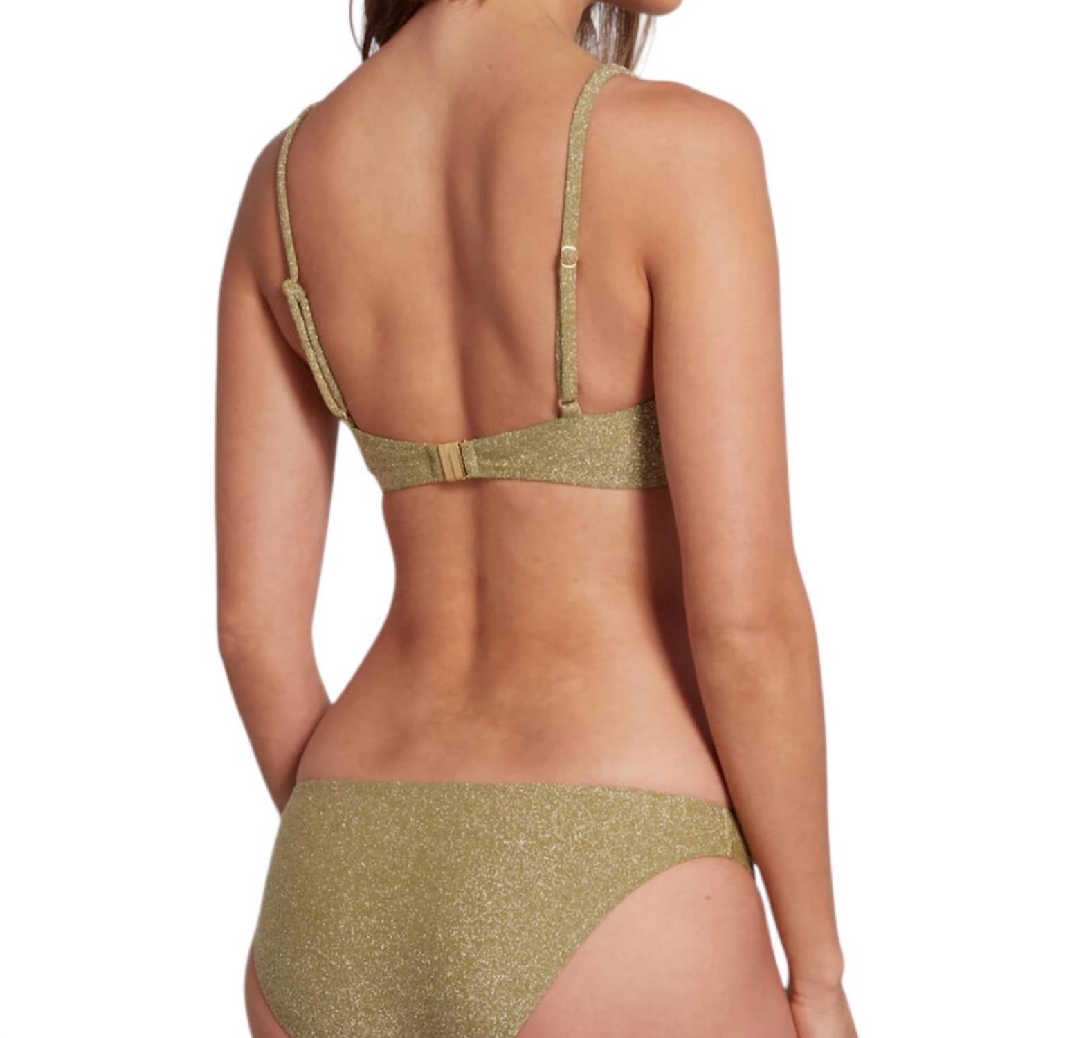 Sauipe - Elise Bralette Bikini Top With Adjustable Straps Lurex