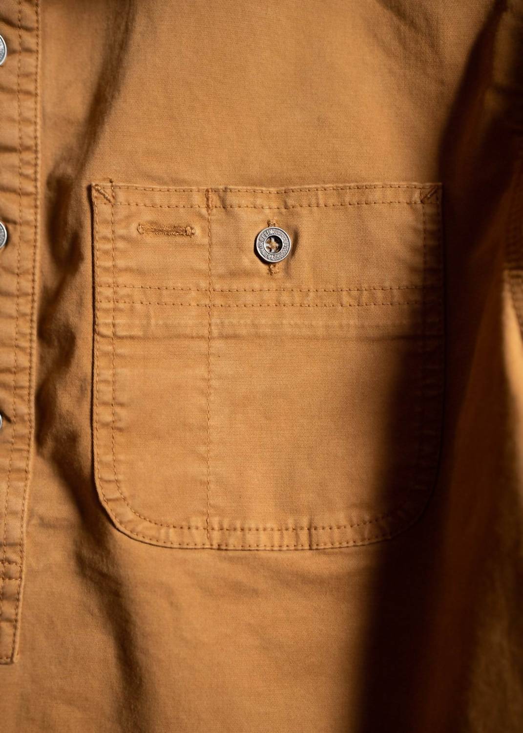 Iron & Resin Men's Popover Shirt in tan - women's long sleeve top - view 4