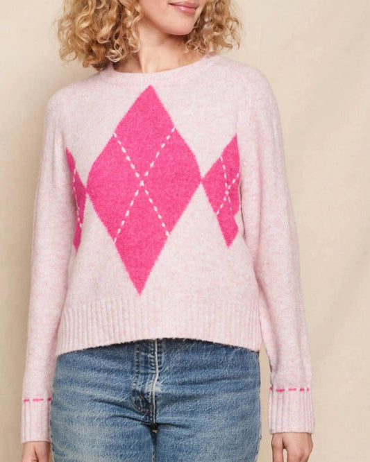 Sundry - Ballerina Argyle Pullover Sweater