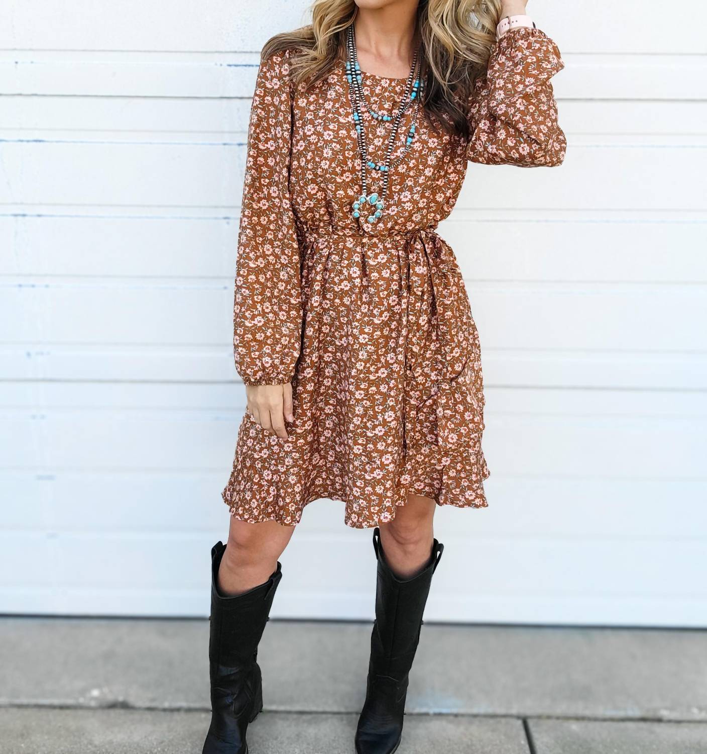 GILLI Darla Dress in mocha - women's dress
