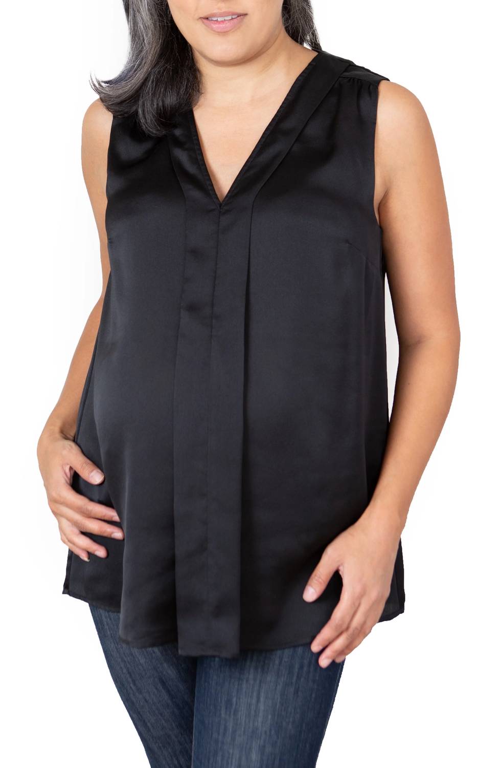 Emilia George - Lily V-neck Sleeveless Maternity Top