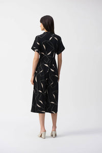 Joseph Ribkoff - Abstract Print Cropped Jumpsuit