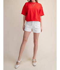 Glam - Selene Short Sleeve Crew Sweater