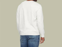 Flags & Anthem Chatsworth Henley Tee in oatmeal heather - men's long sleeve top - detail view