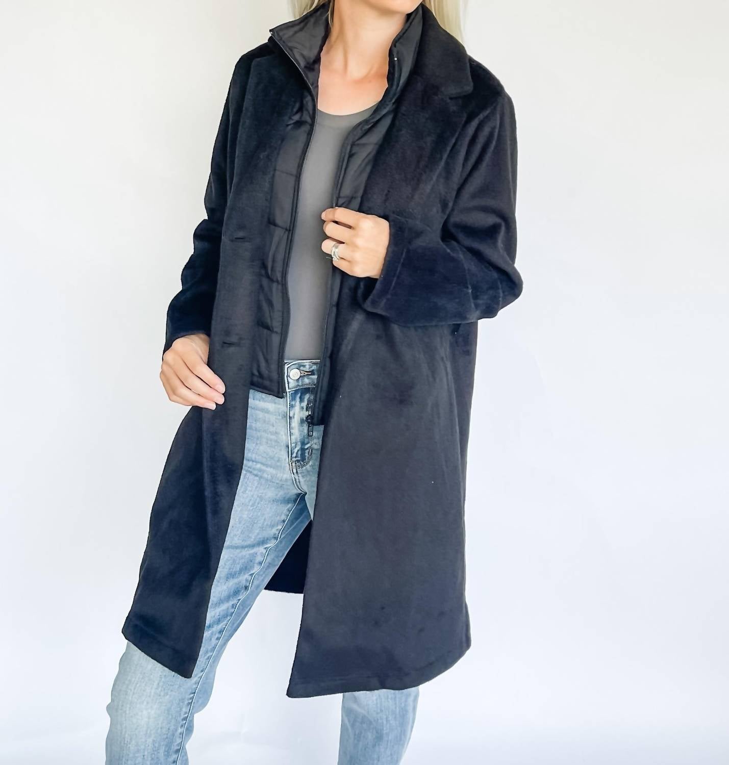Hem & Thread - Velvet Touch Longline Coat