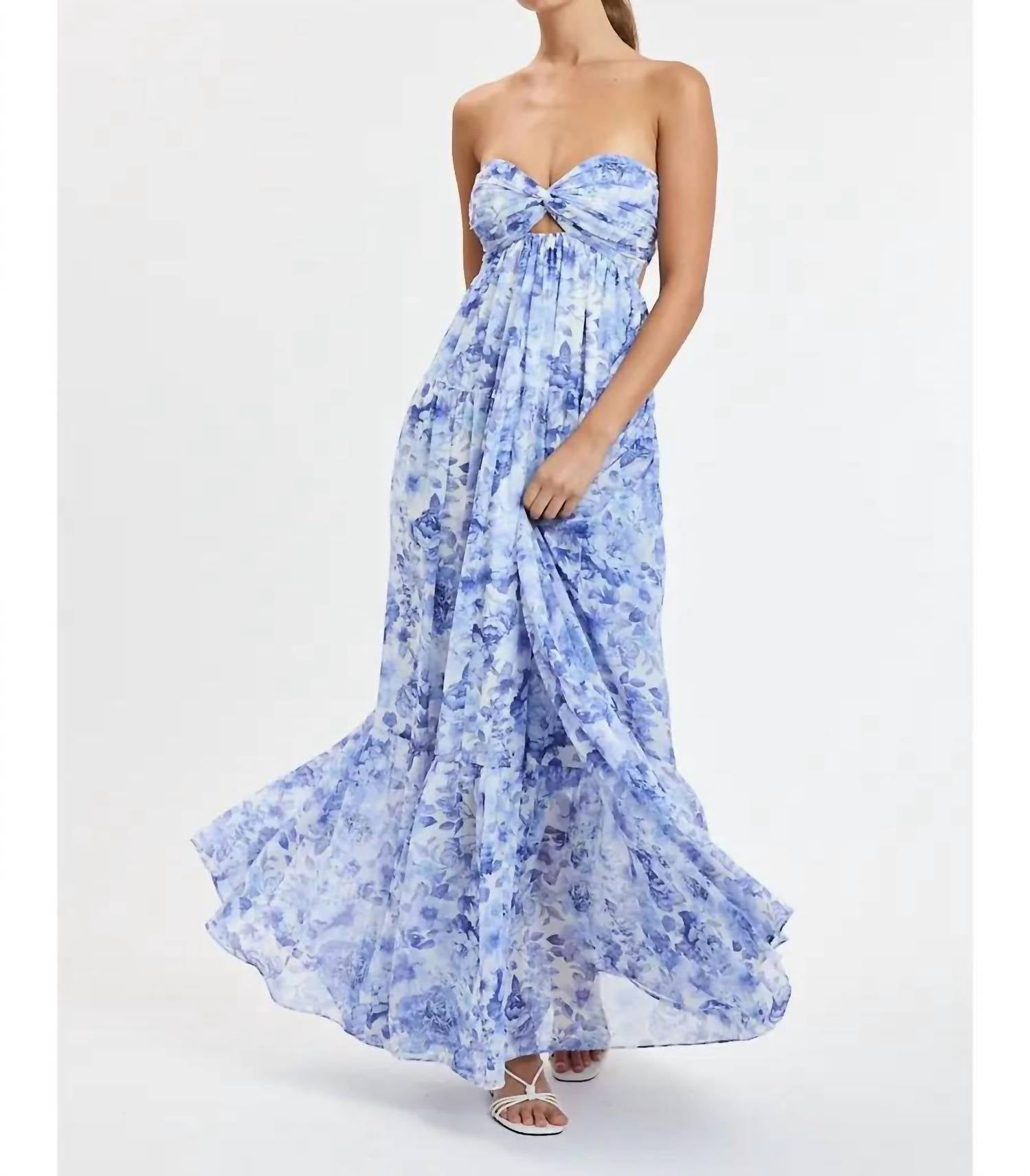 Sky To Moon - Peony Breeze Open Back Floral Maxi Dress