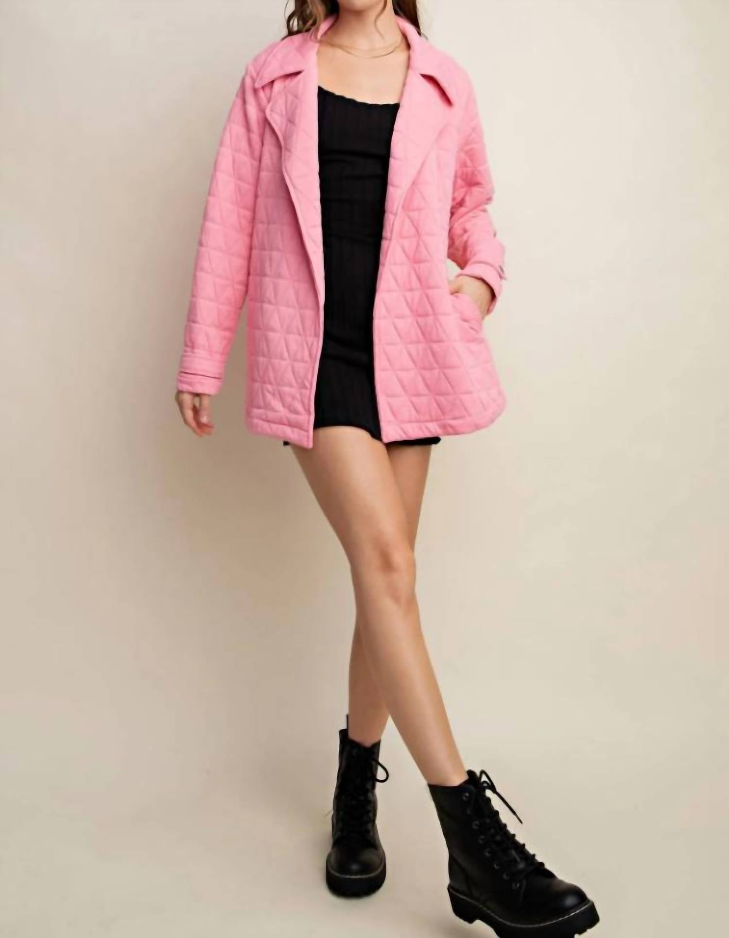 Kori - Quilted Jacket With Tie Waist