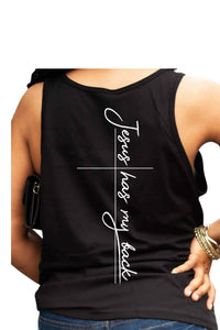 She Shed - Jesus Has My Back Tank Top