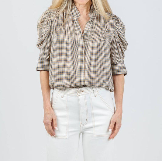 Frame - Houndstooth Gillian Top