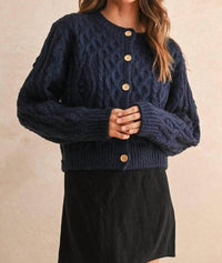 Miou Muse - Cable Knitted Cardigan