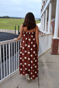 Things Between - Kate Polka Dot Sleeveless Maxi Dress