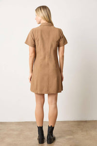 Lilla P - Twill Paneled Shirt Dress