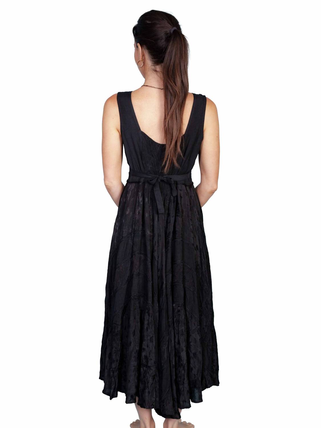 Scully - Lace-up Front Midi Dress