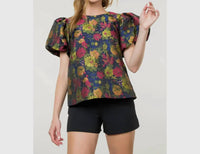 Thml - Puff Sleeve Textured Detail Top