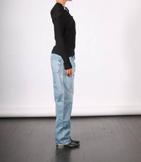 A.W.A.K.E. Mode - Off Shoulder Sweater With Spoon Brooch