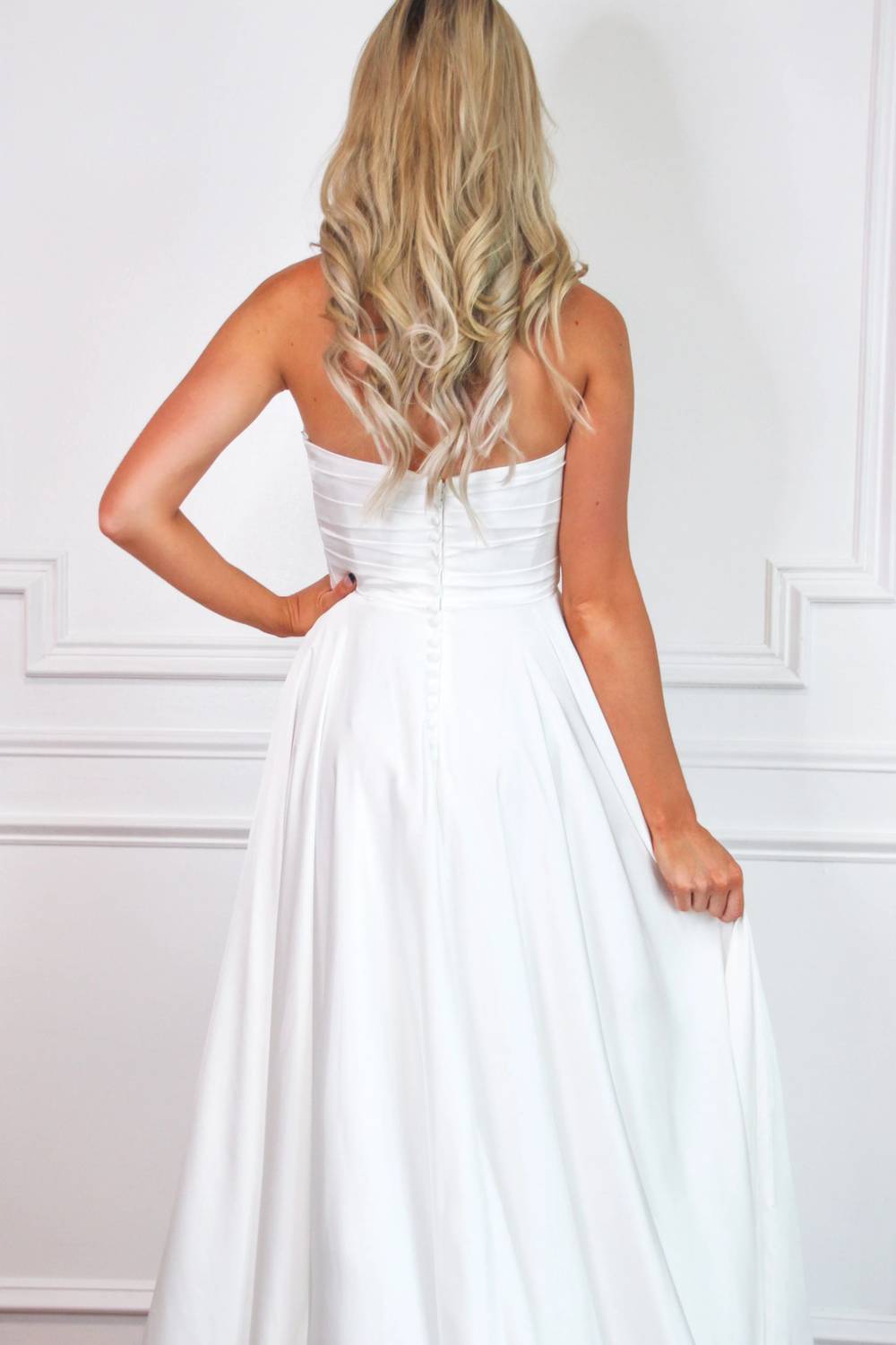 Cinderella Divine - Caught In A Fairytale Strapless Slit Wedding Dress
