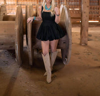Peach Love - Southern Bow Bubble Hem Mini Dress