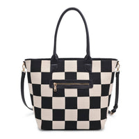 Moda Luxe - Women's Betty Checkered Tote Bag