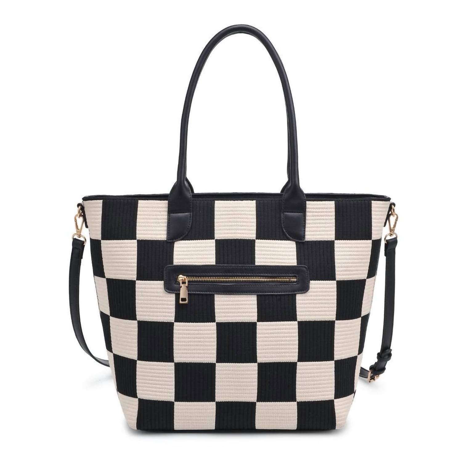 Moda Luxe - Women's Betty Checkered Tote Bag