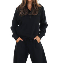 Reflex Easy Wear Fleece Half Zip Pullover in black - women's top
