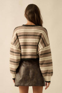 Promesa - Striped Dolman Sleeve Sweater